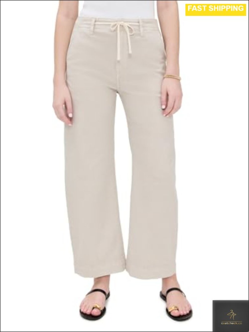 High Rise Barrel Leg Ankle Jeans with Tie Waist Wide Leg Cropped Denim